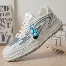 Men Mesh Breathable Soft Sole Comfy Sports Platform One Size Smaller Casual Court Shoes