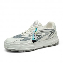 Men Mesh Breathable Soft Sole Comfy Sports Platform One Size Smaller Casual Court Shoes