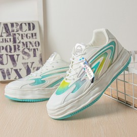 Men Mesh Breathable Soft Sole Comfy Sports Platform One Size Smaller Casual Court Shoes