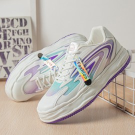 Men Mesh Breathable Soft Sole Comfy Sports Platform One Size Smaller Casual Court Shoes