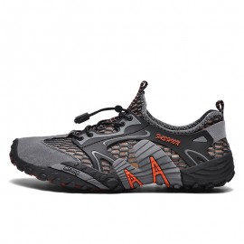 Men Mesh Non Slip Quick Drying Elastic Lace Outdoor Casual Hiking Sneakers