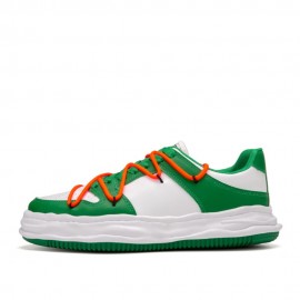 Men Microfiber Breathable Hollow Out Soft Sole One Size Smaller Color Splicing Court Shoes