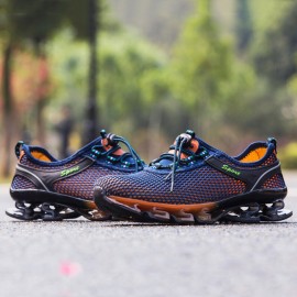 Men Mesh Breathable Soft Bottom Non Slip Elastic Band Climbing Casual Outdoor Shoes