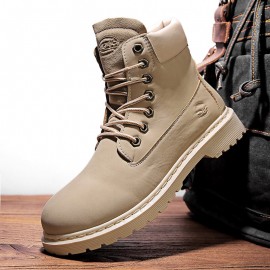 Men Non-slip Round Toe Short Casual Martin Boots Tooling Boots