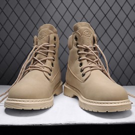 Men Non-slip Round Toe Short Casual Martin Boots Tooling Boots