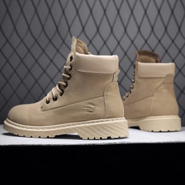 Men Non-slip Round Toe Short Casual Martin Boots Tooling Boots