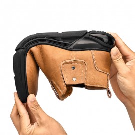 Men Retro Cowhide Leather Non Slip Soft Sole Elastic Slip On Chelsea Boots