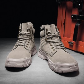 Men Comfy Non Slip Wearable Lace-up Sport Casual Tooling Boots