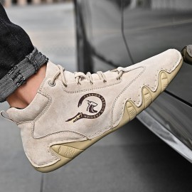 Men Leather Soft Sole Lace Up Casual Ankle Boots