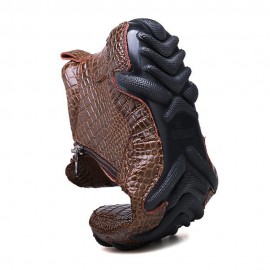 Men Slip Resistance Side Zipper Leather Ankle Boots