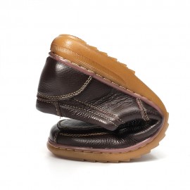 Menico Men Genuine Cow Leather Slip On Soft Sole Comfy Non Slip Casual Oxfords