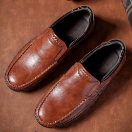 Men Genuine Leather Non Slip Soft Sole Comfy Outdoor Hiking Shoes