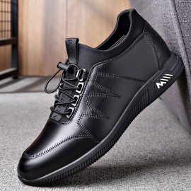 Men Cowhide Breathable Soft Bottom Lace Up Comfy Sports Casual Leather Shoes