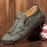 Men Microfiber Leather Side-zip Soft Sole Hand-stitched Shoes Casual Shoes