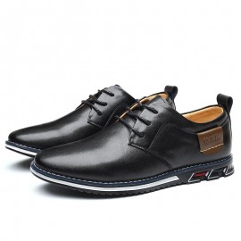 Men Microfiber Leather Non Slip Business Casual Shoes